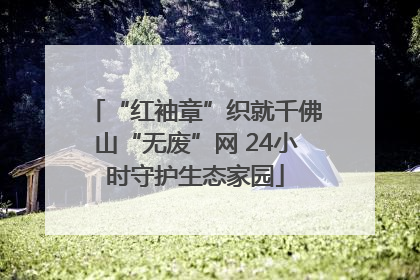 “红袖章”织就千佛山“无废”网 24小时守护生态家园