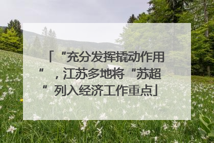 “充分发挥撬动作用”，江苏多地将“苏超”列入经济工作重点