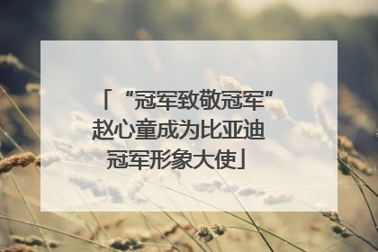 “冠军致敬冠军” 赵心童成为比亚迪冠军形象大使