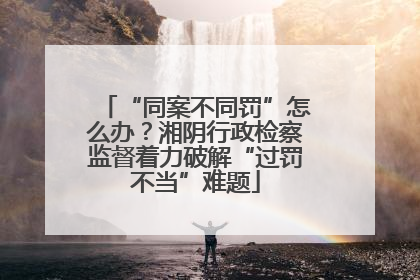 “同案不同罚”怎么办？湘阴行政检察监督着力破解“过罚不当”难题