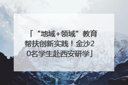 “地域+领域”教育帮扶创新实践！金沙20名学生赴西安研学