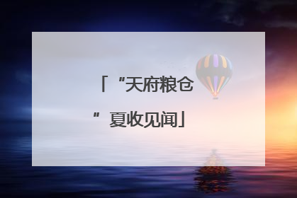 “天府粮仓”夏收见闻