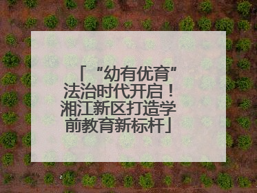 “幼有优育”法治时代开启！湘江新区打造学前教育新标杆