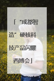 “成都智造”硬核科技产品闪耀西博会