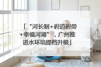 “河长制+碧道碧带+幸福河湖”，广州推进水环境提档升级