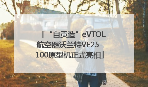 “自贡造”eVTOL航空器沃兰特VE25-100原型机正式亮相