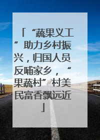 “蔬果义工”助力乡村振兴，归国人员反哺家乡，“果蔬村”村美民富香飘远近
