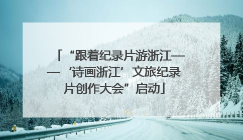 “跟着纪录片游浙江——‘诗画浙江’文旅纪录片创作大会”启动