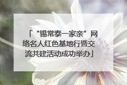“锡常泰一家亲”网络名人红色基地行暨交流共建活动成功举办