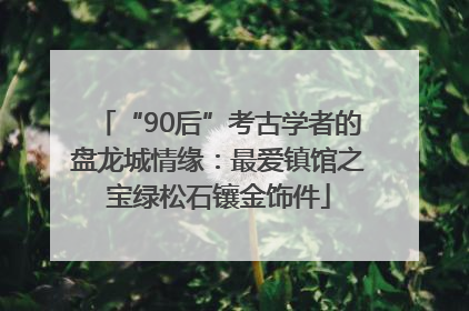 “90后”考古学者的盘龙城情缘：最爱镇馆之宝绿松石镶金饰件