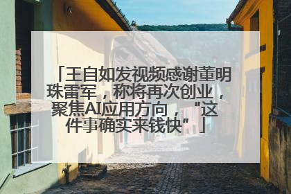 王自如发视频感谢董明珠雷军，称将再次创业，聚焦AI应用方向，“这件事确实来钱快”