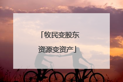 牧民变股东 资源变资产