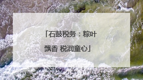 石鼓税务：粽叶飘香 税润童心