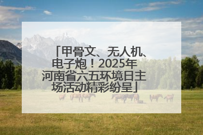 甲骨文、无人机、电子炮！2025年河南省六五环境日主场活动精彩纷呈