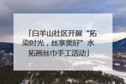 白羊山社区开展“拓染时光，丝享美好”水拓画丝巾手工活动