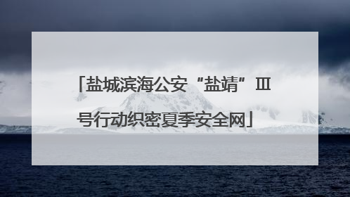 盐城滨海公安“盐靖”Ⅲ号行动织密夏季安全网