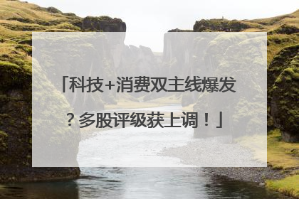 科技+消费双主线爆发？多股评级获上调！