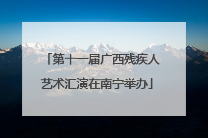 第十一届广西残疾人艺术汇演在南宁举办