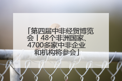 第四届中非经贸博览会丨48个非洲国家、4700多家中非企业和机构将参会