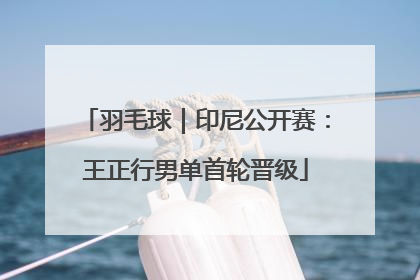 羽毛球｜印尼公开赛：王正行男单首轮晋级