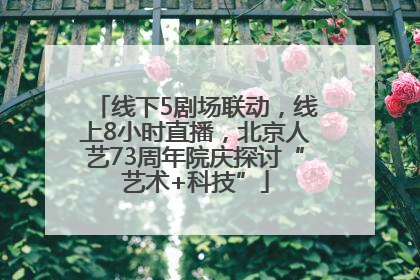 线下5剧场联动，线上8小时直播，北京人艺73周年院庆探讨“艺术+科技”