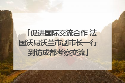促进国际交流合作 法国沃昂沃兰市副市长一行到访成都考察交流