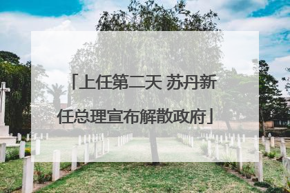 上任第二天 苏丹新任总理宣布解散政府