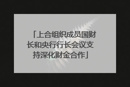 上合组织成员国财长和央行行长会议支持深化财金合作