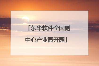 东华软件全国副中心产业园开园