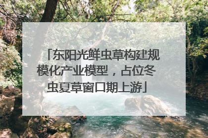 东阳光鲜虫草构建规模化产业模型，占位冬虫夏草窗口期上游