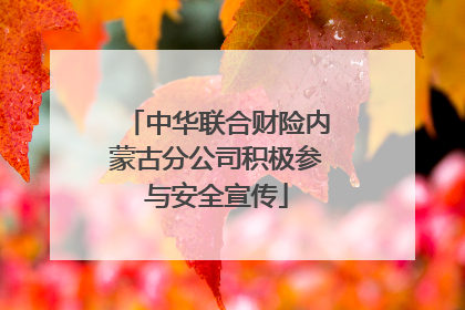 中华联合财险内蒙古分公司积极参与安全宣传