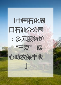 中国石化周口石油分公司：多元服务护“三夏” 暖心助农保丰收