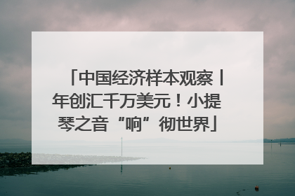 中国经济样本观察丨年创汇千万美元！小提琴之音“响”彻世界