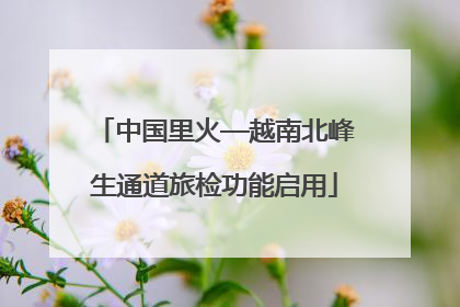 中国里火—越南北峰生通道旅检功能启用