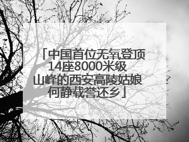 中国首位无氧登顶14座8000米级山峰的西安高陵姑娘何静载誉还乡