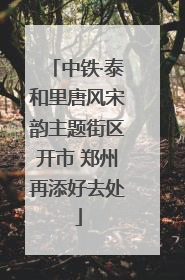 中铁·泰和里唐风宋韵主题街区开市 郑州再添好去处