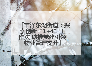 丰泽东湖街道：探索创新“1+4”工作法 助推党建引领物业管理提升
