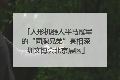 人形机器人半马冠军的“同胞兄弟”亮相深圳文博会北京展区