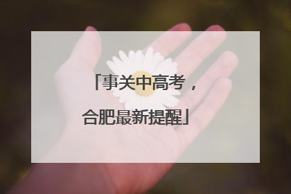 事关中高考，合肥最新提醒