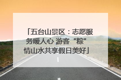 五台山景区：志愿服务暖人心 游客“粽”情山水共享假日美好