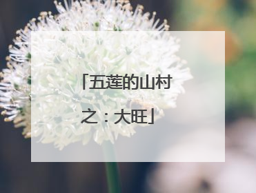 五莲的山村之：大旺