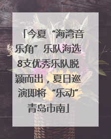 今夏“海湾音乐角”乐队海选8支优秀乐队脱颖而出，夏日巡演即将“乐动”青岛市南