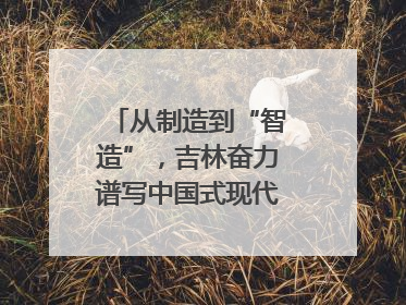 从制造到“智造”，吉林奋力谱写中国式现代化新篇章