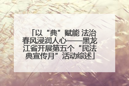 以“典”赋能 法治春风浸润人心——黑龙江省开展第五个“民法典宣传月”活动综述