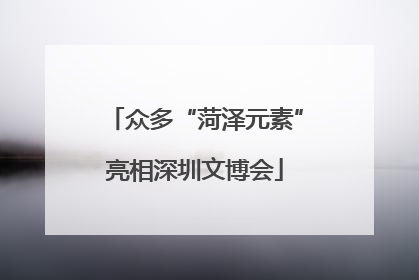 众多“菏泽元素”亮相深圳文博会