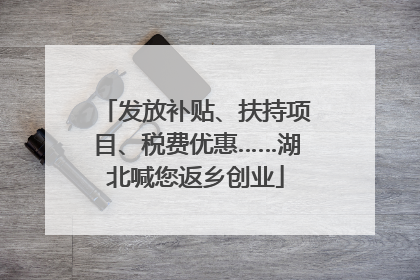 发放补贴、扶持项目、税费优惠……湖北喊您返乡创业