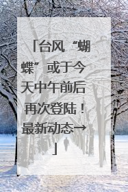 台风“蝴蝶”或于今天中午前后再次登陆！最新动态→