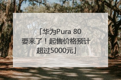 华为Pura 80要来了！起售价格预计超过5000元