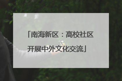 南海新区：高校社区开展中外文化交流