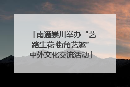南通崇川举办“艺路生花·街角艺趣”中外文化交流活动